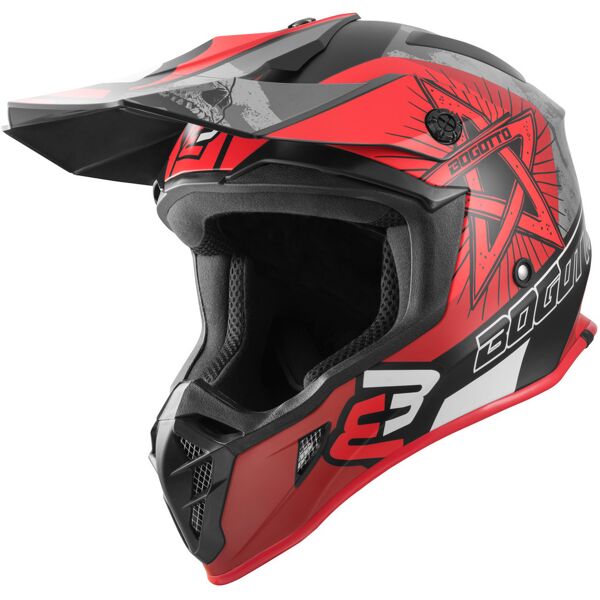 bogotto v332 rebelion casco motocross nero rosso xl