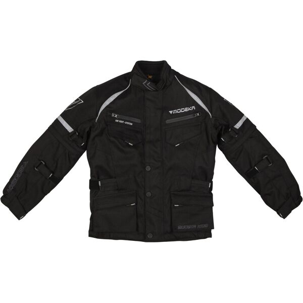 modeka tourex ii giacca tessile per moto ciclismo per bambini nero 2xs 128