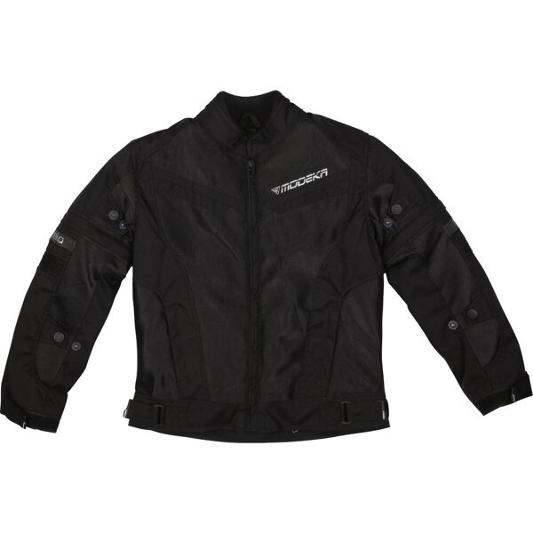 modeka x-vent giacca tessile per moto ciclismo per bambini nero m 164