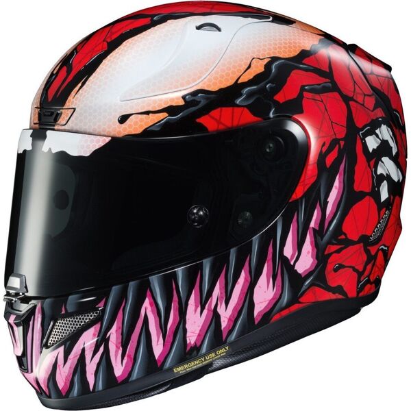 hjc rpha 11 maximum carnage marvel casco bianco rosso l