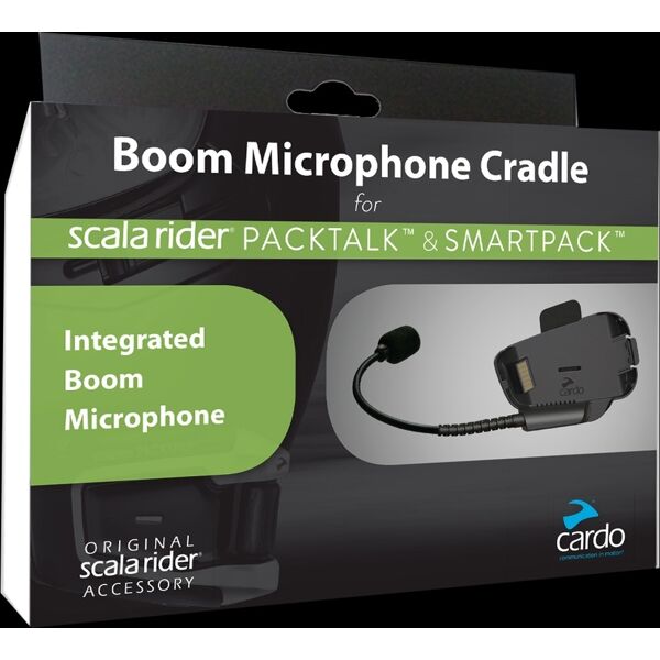 cardo packtalk / smarth culla microfono boom nero unica taglia