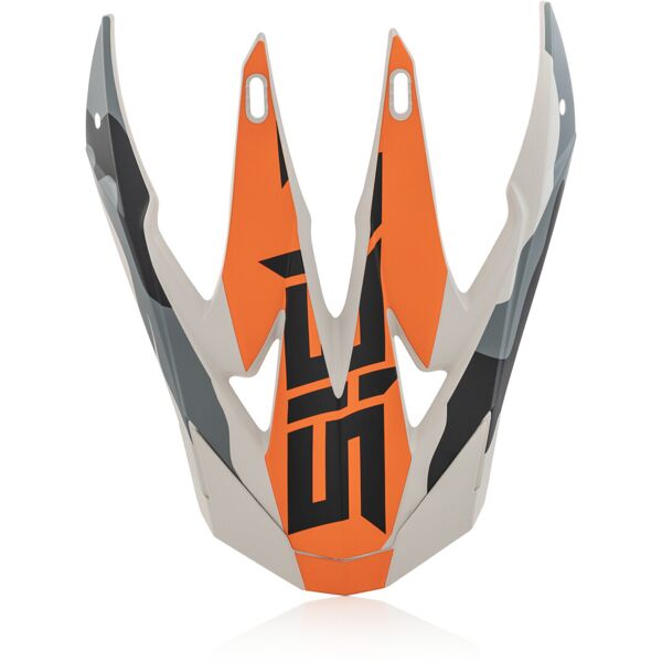 acerbis x-racer vtr picco del casco grigio arancione unica taglia