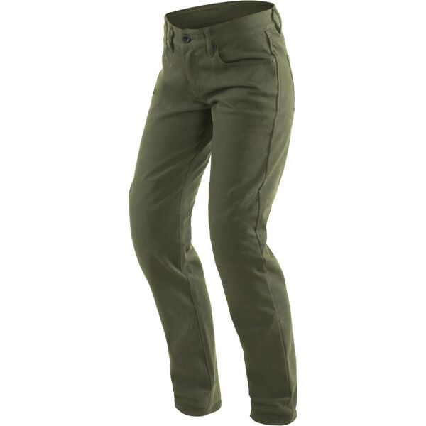 dainese casual slim pantaloni tessili moto da donna verde 27