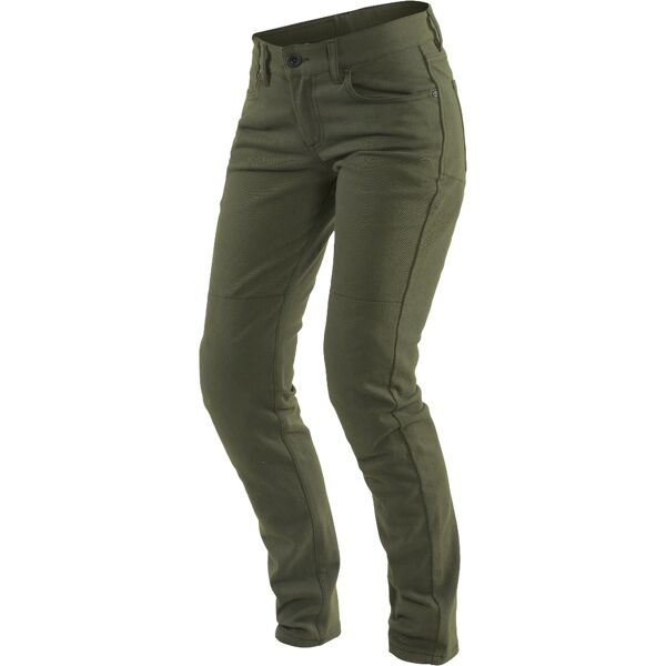 dainese classic slim pantaloni tessili da donna verde 28