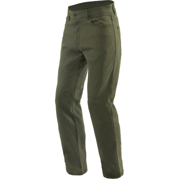 dainese classic regular pantaloni in tessuto motociclistica verde 35