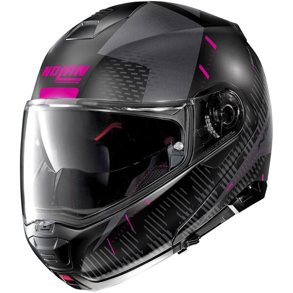 nolan n100-5 lightspeed n-com casco nero rosa xs