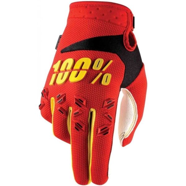100% airmatic guanti motocross rosso giallo 2xl