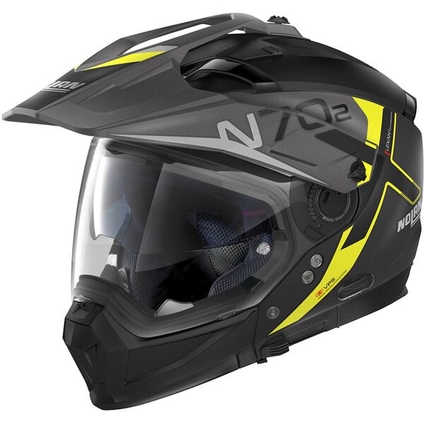 nolan n70-2 x bungee n-com casco nero giallo xs