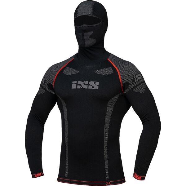 ixs 365 camicia funzionale con cappuccio nero grigio 3xl 4xl