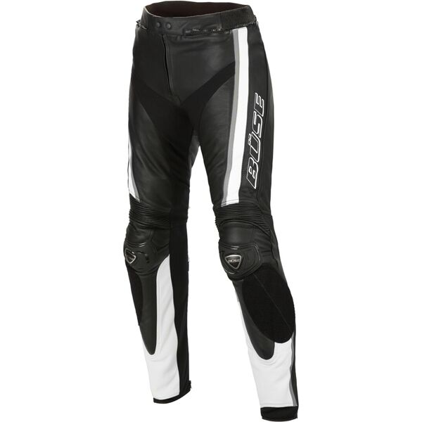 büse mille pantaloni in pelle moto nero bianco 27