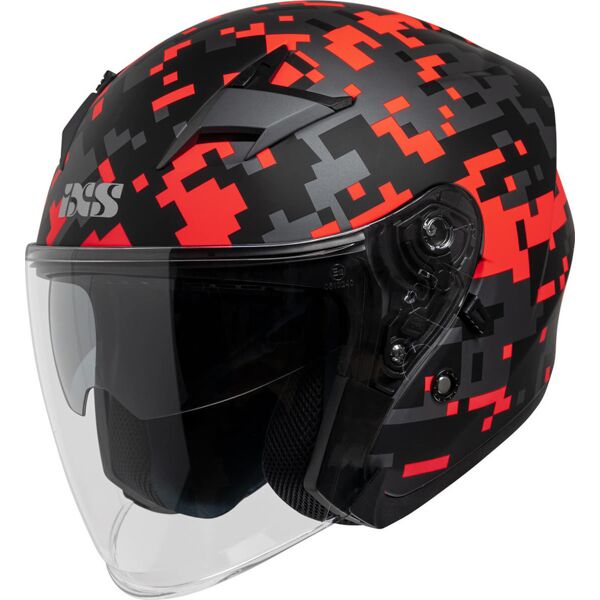 ixs 99 2.0 casco a getto nero rosso 2xl