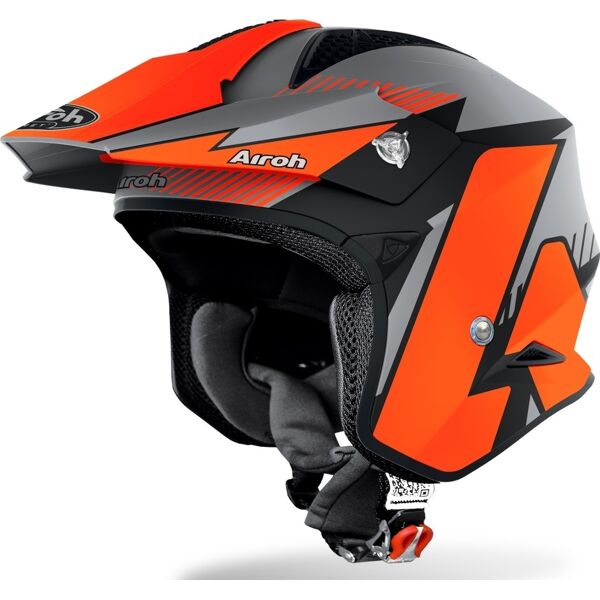 airoh trr s pure casco jet di prova arancione s