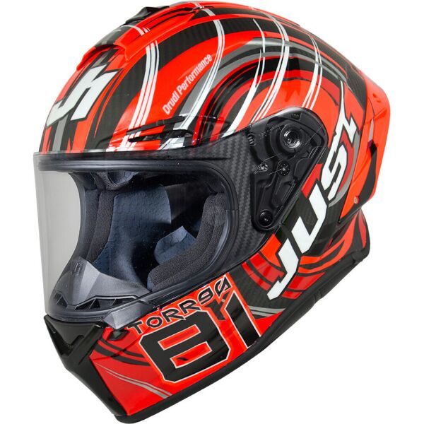 just1 j-gpr torres replica carbon casco nero rosso xs