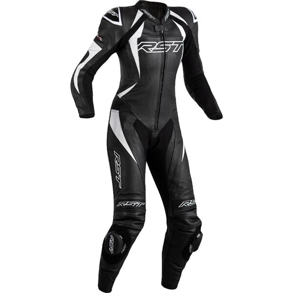 rst tractech evo 4 one piece ladies motorcycle leather suit abito monopezza donna donna in pelle nero bianco l
