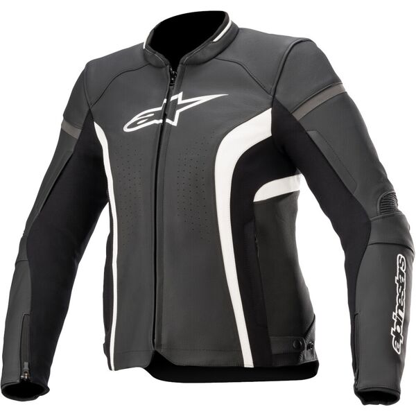 alpinestars stella kira v2 giacca donna moto in pelle nero bianco 44