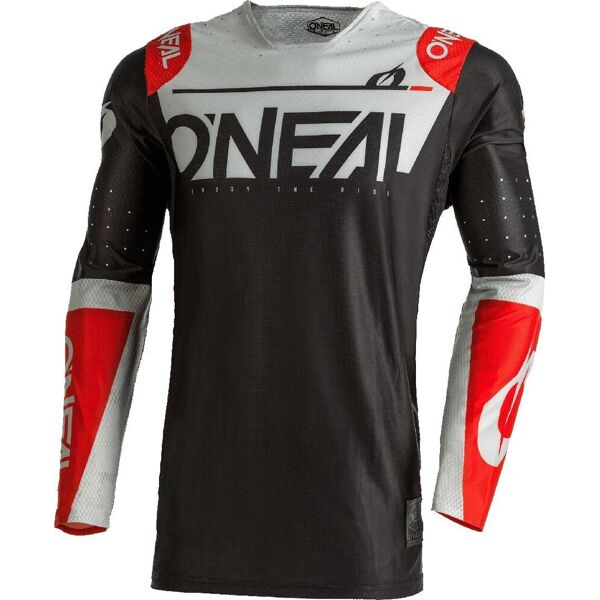 oneal prodigy five one limited edition maglia motocross nero grigio rosso 2xl