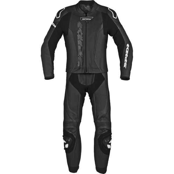 spidi laser touring abito in pelle moto in due pezzi nero bianco 48