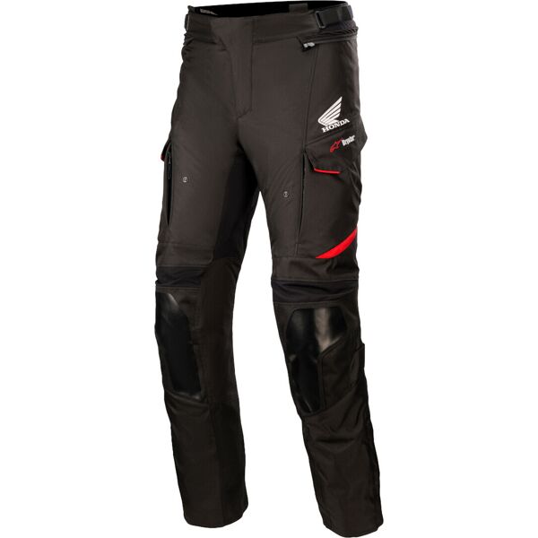 alpinestars honda andes v3 drystar pantaloni tessili da moto nero rosso m