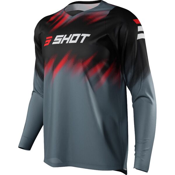 shot devo versus maglia motocross nero grigio rosso xl