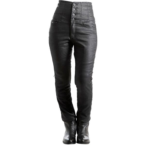 overlap evy jeans moto da donna nero 37