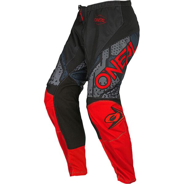 oneal element camo v.22 pantaloni da motocross giovanile nero rosso xs
