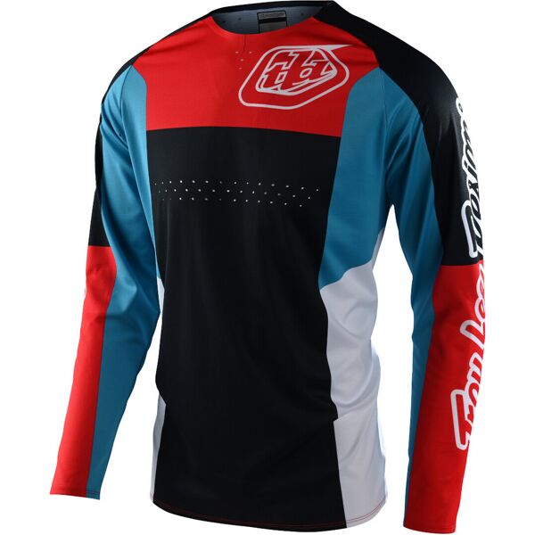 lee se pro quattro maglia motocross nero rosso blu m