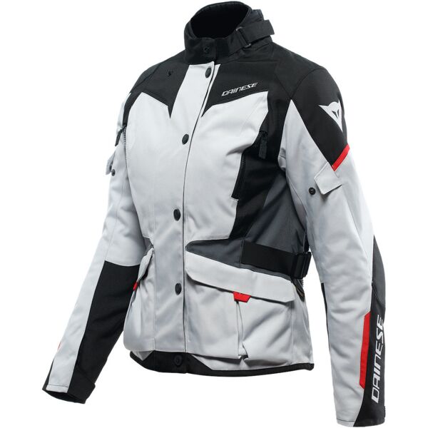 dainese tempest 3 d-dry giacca tessile moto da donna nero grigio rosso 48