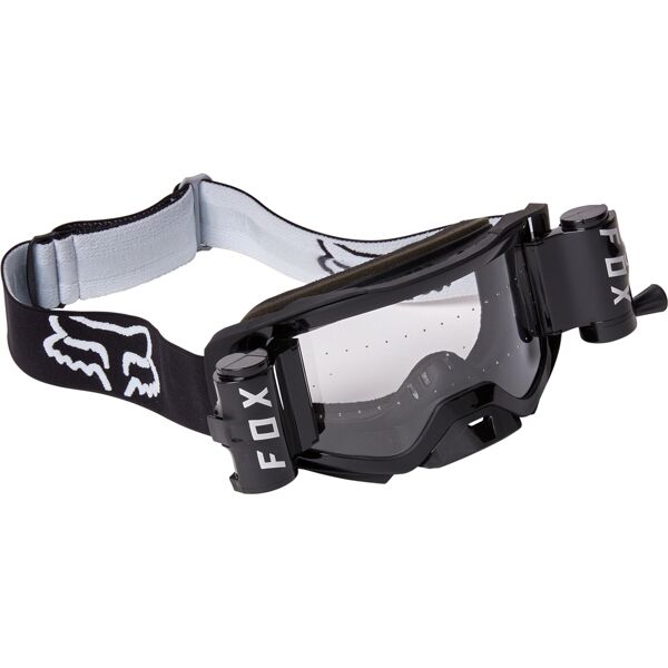 fox airspace stray roll-off/tear-off set di occhiali da motocross nero unica taglia