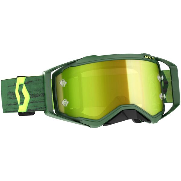 scott prospect chrome green/yellow occhiali da motocross verde giallo unica taglia