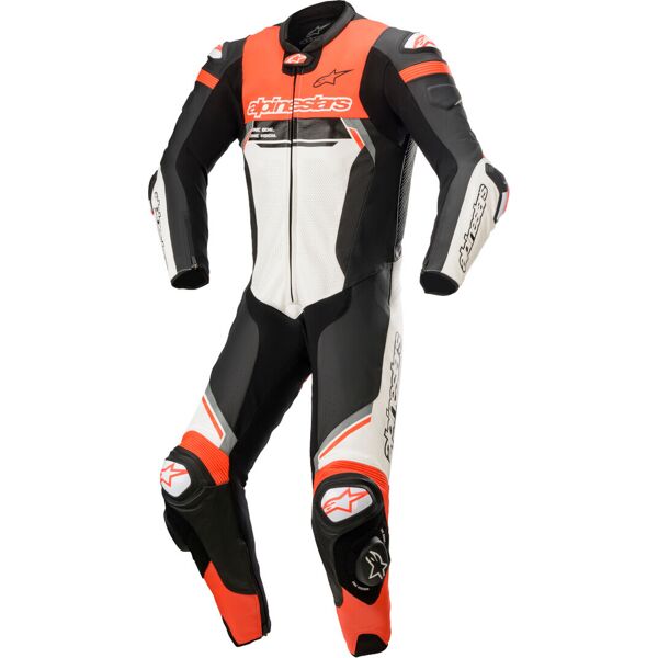 alpinestars missile v2 ignition tuta in pelle da moto di un pezzo nero bianco rosso 52