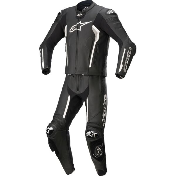 alpinestars missile v2 tuta in pelle della moto a due pezzi nero bianco 56