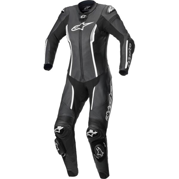 alpinestars stella missile v2 one piece motorcycle ladies leather suit nero bianco 42