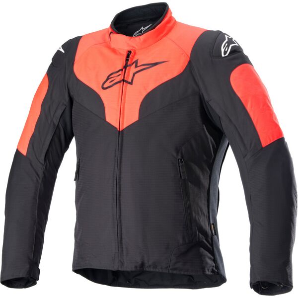 alpinestars rx-3 giacca tessile impermeabile per moto nero rosso 3xl