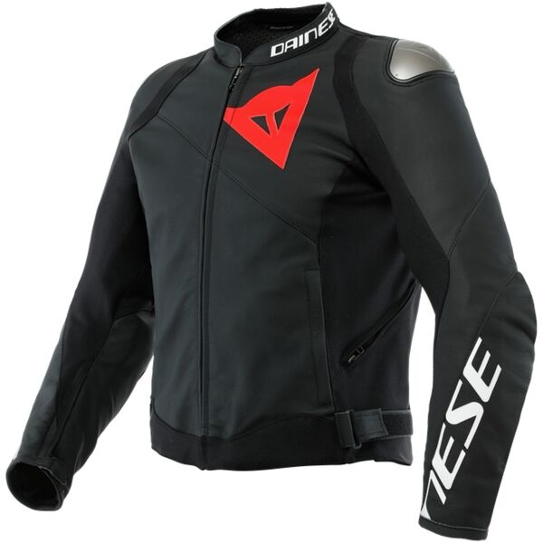 dainese sportiva giacca in pelle per moto nero 52