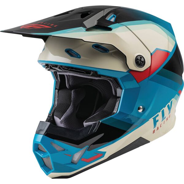 fly racing formula cp rush casco motocross nero bianco blu m