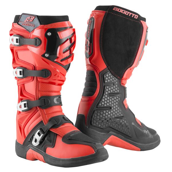 bogotto mx-6 stivali motocross nero rosso 39