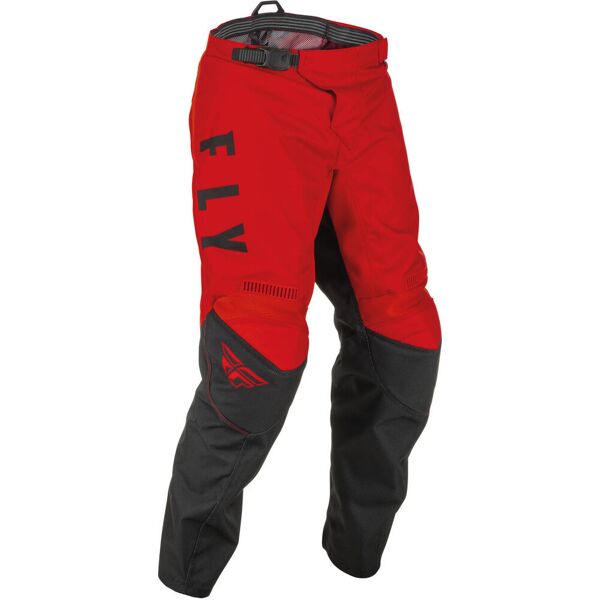 fly racing f-16 pantaloni motocross giovani nero rosso xl