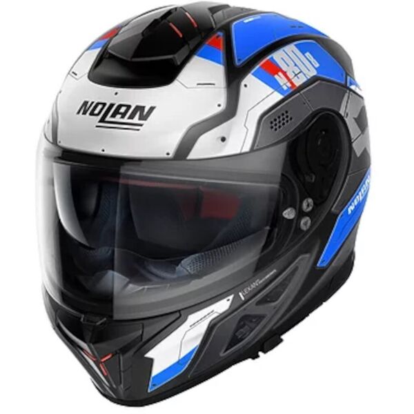 nolan n80-8 starscream n-com casco nero bianco blu s