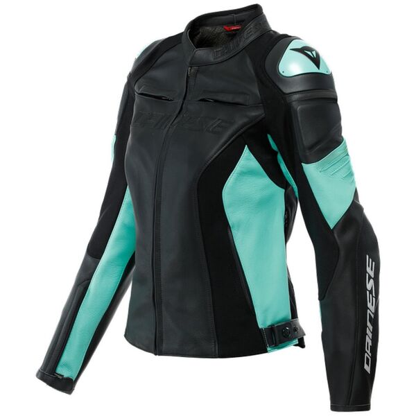 dainese racing 4 giacca da donna in pelle per moto nero blu 48