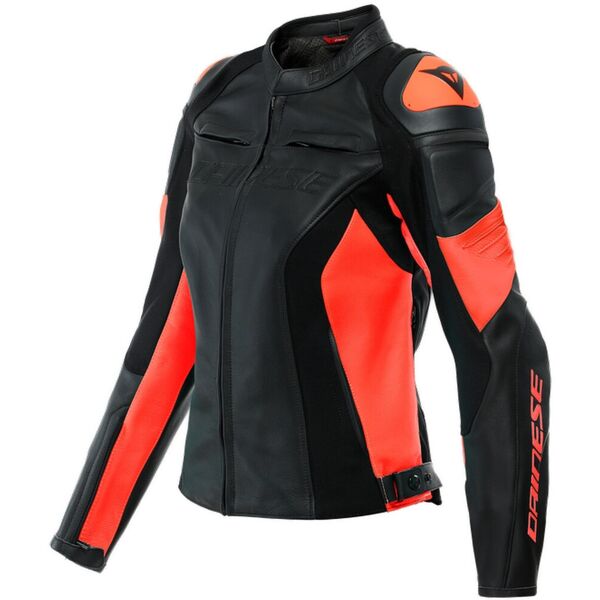 dainese racing 4 giacca da donna in pelle per moto nero rosso 46