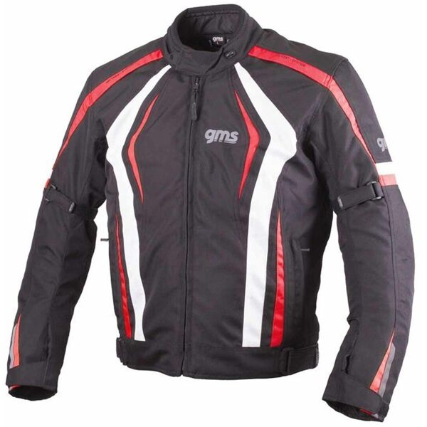 gms pace giacca tessile moto nero bianco rosso s
