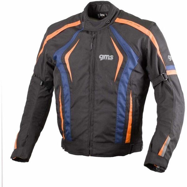 gms pace giacca tessile moto nero blu arancione m