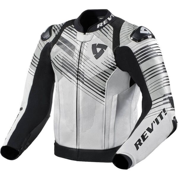 revit apex giacca in pelle moto nero bianco 50