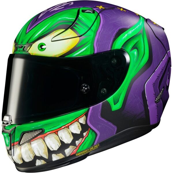 hjc rpha 11 green goblin marvel casco porpora xl