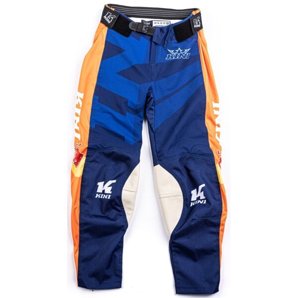 kini red bull division v 2.2 pantaloni motocross per bambini blu arancione xl