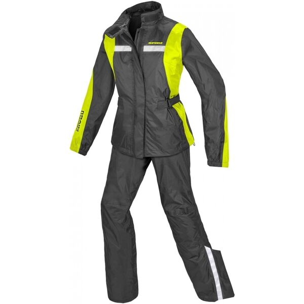 spidi touring rain kit tuta da pioggia da moto da donna a due pezzi giallo 2xl