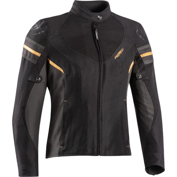 ixon ilana evo giacca tessile moto da donna nero grigio oro s