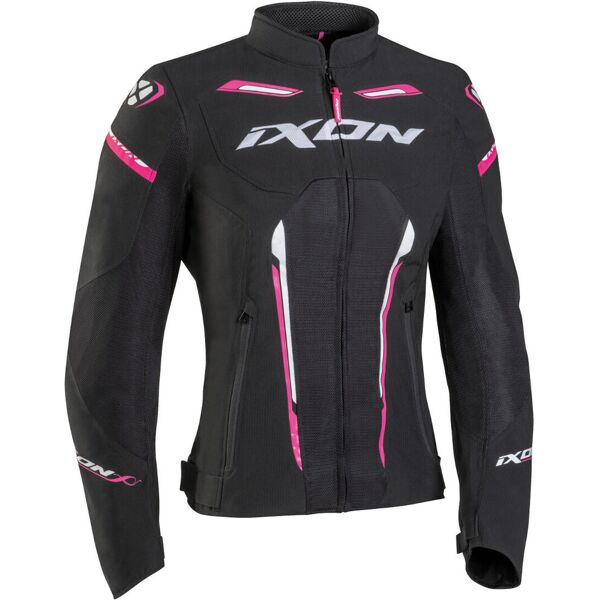 ixon striker air giacca tessile moto da donna nero bianco rosa l