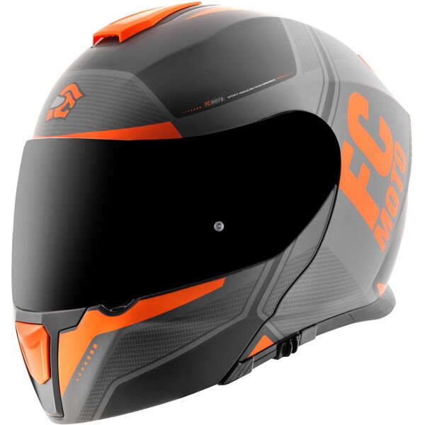 fc-moto novo circuit casco nero arancione xs