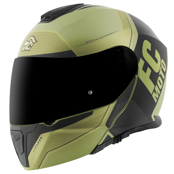 fc-moto novo circuit casco nero verde l